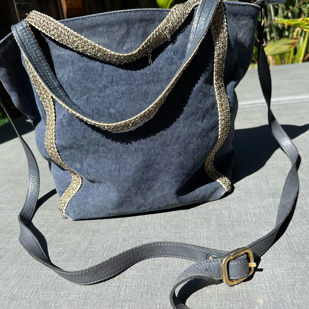 Anita Bilardi denim bucket bag
